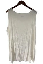 LOGO Layers by Lori Goldstein Span V-Neck Top Hi-Low Hem Marshmallow