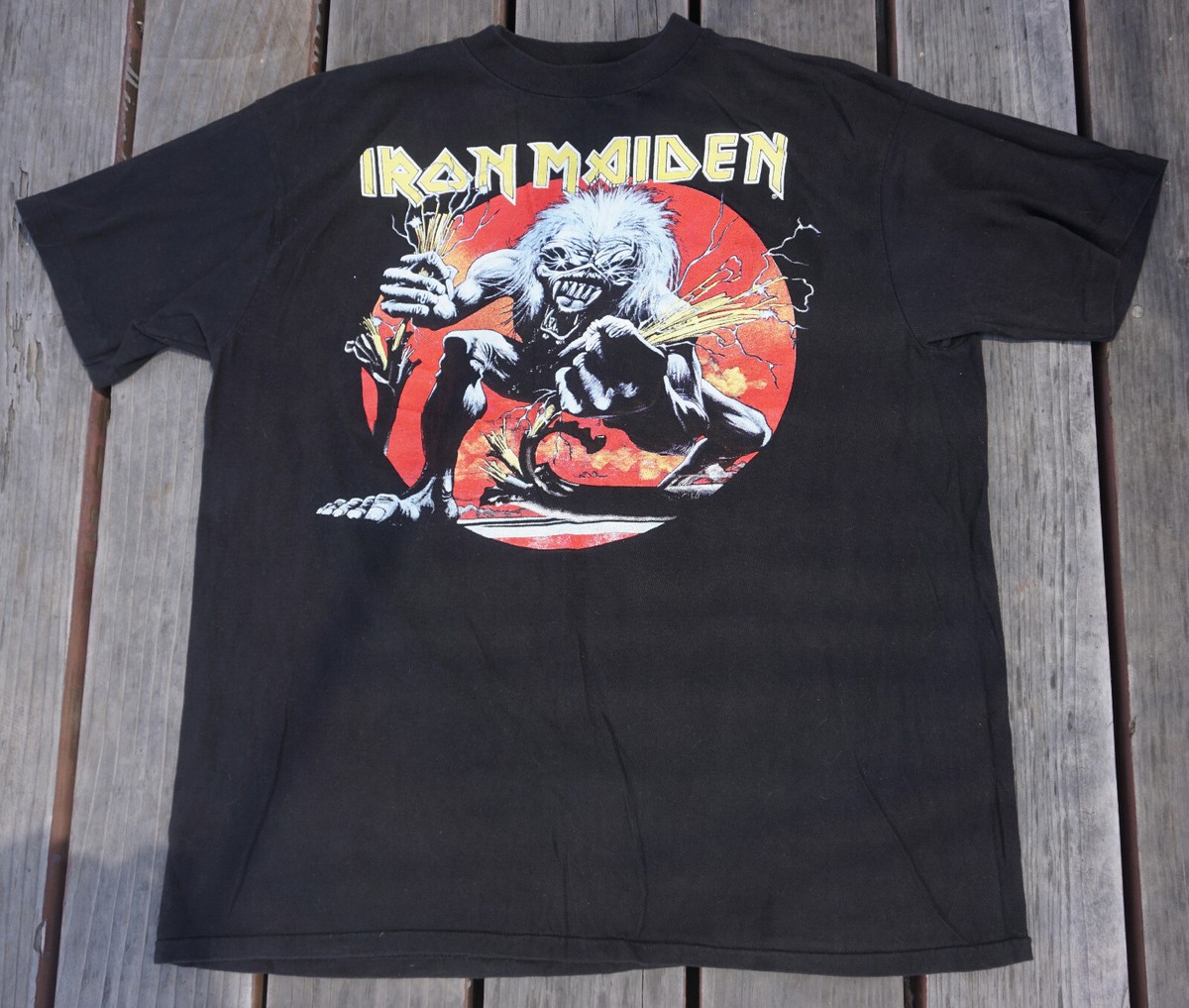 Vintage 1989 Iron Maiden A Real Live One T-Shirt XL Europe Tour