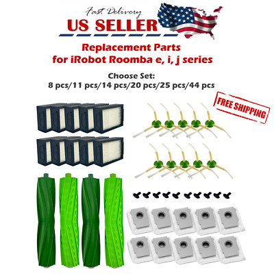 Side Roller Brushes Hepa Filters Dust Bags for iRobot Roomba E5 E6 E7 i6 i6+ i7