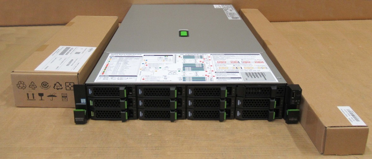 サーバー Fujitsu PRIMERGY RX2540 M2 24GB Xeon E5 Fujitsu Primergy RX2540 M2 Xeon 8-Core Xeon E5-2609v4 1.7GHz 16GB