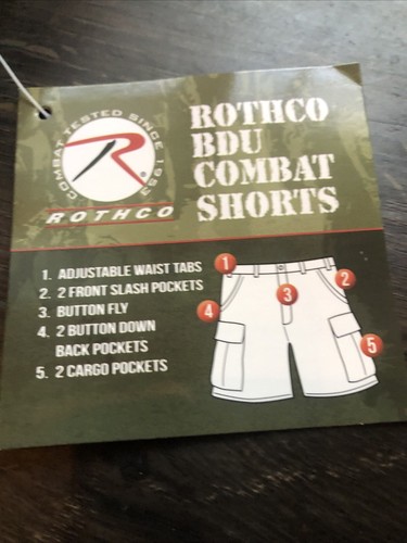 Rothco Woodland Camo Army Fatigue Cargo BDU Men's Size 4XL Combat Shorts - Picture 5 of 10