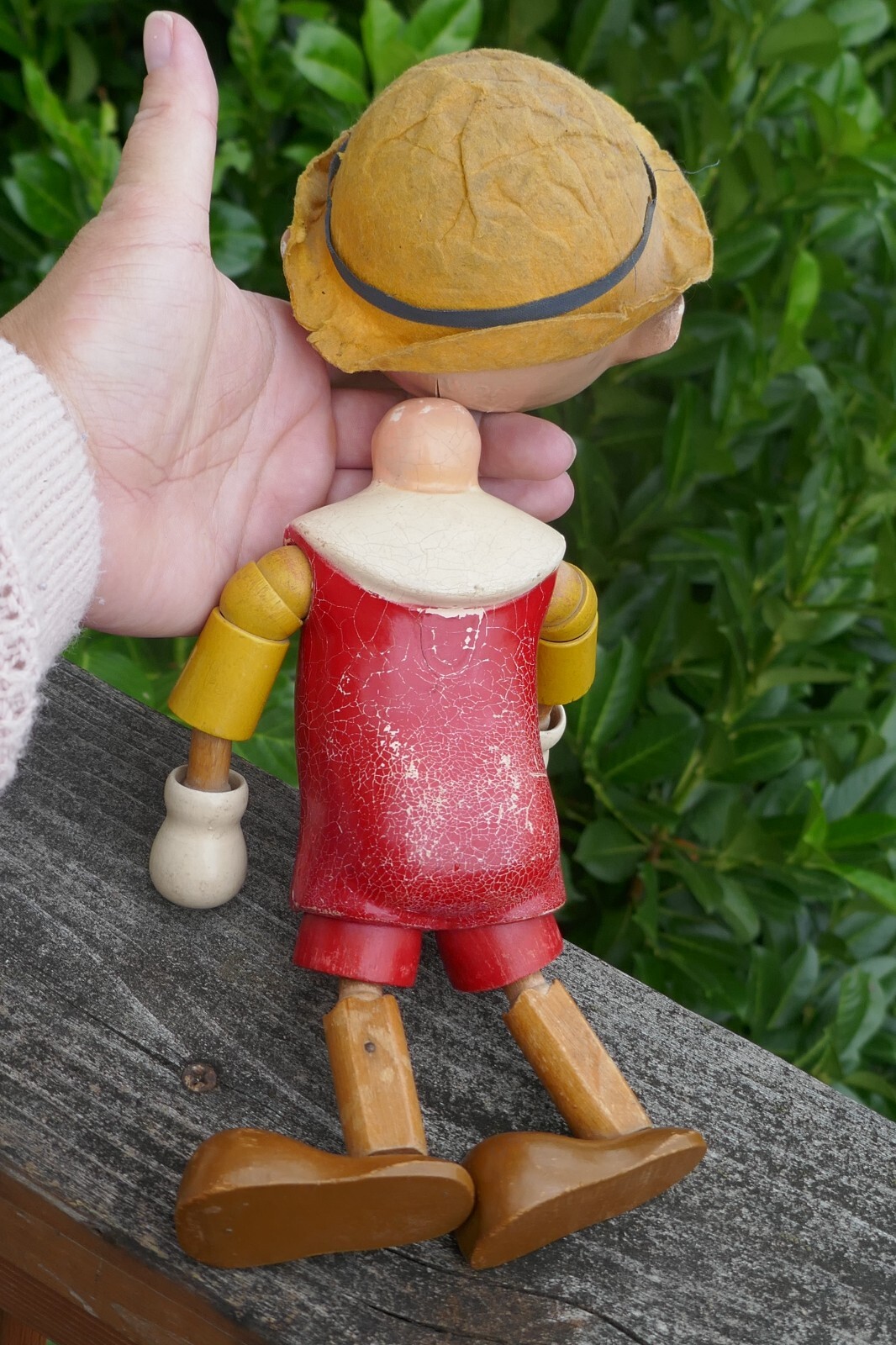 Early Vintage Jointed Wooden Pinocchio Doll by Ideal Novelty & Toy Co