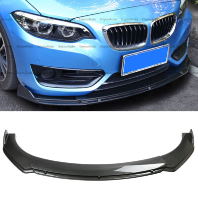 For BMW 220i 228i 230 Series Front Bumper Lip Spoiler Splitter Carbon Fiber