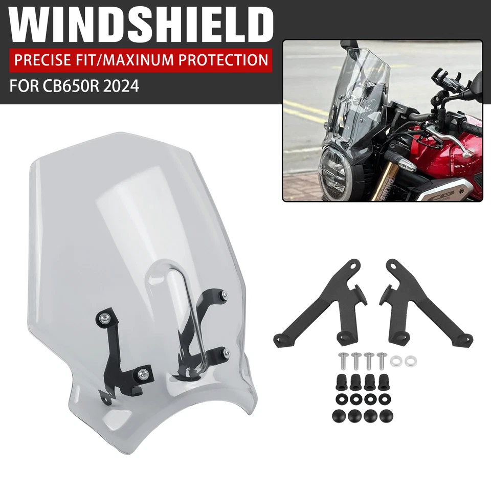 For Honda CB650R CB 650R 2024+ Windshield Windscreen Wind Screen Deflector Foto 2 de 4
