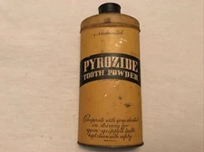 PYROZIDE Tooth Powder Vintage Tin, National Dental Co., Newark, N. J.