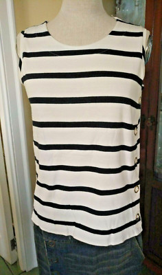 Max & CO Shirt Reine Baumwolle seitlicher goldener Druckknopfverschluss