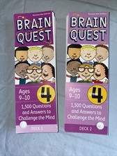 Lot of 2 Brain Quest 4th Grade 1500 Questions And Answers To Challenge The Mind