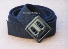 BELT BUCKLE CANVAS WEB MILITARY ARMY USMC STYLE BELT BLACK BUCKLE MADE IN USA!