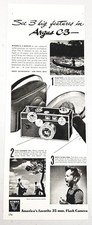 1947 Print Ad Argus C-3 35 mm. Cameras Made in Ann Arbor,MI
