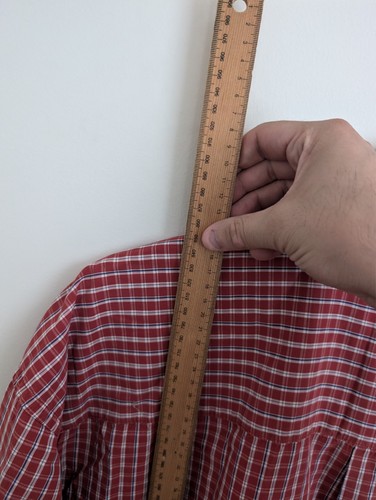 Cutter & Buck Shirt Mens Size 4Xl Red Plaid Big and Tall Plus Sized Cotton - Picture 11 of 11