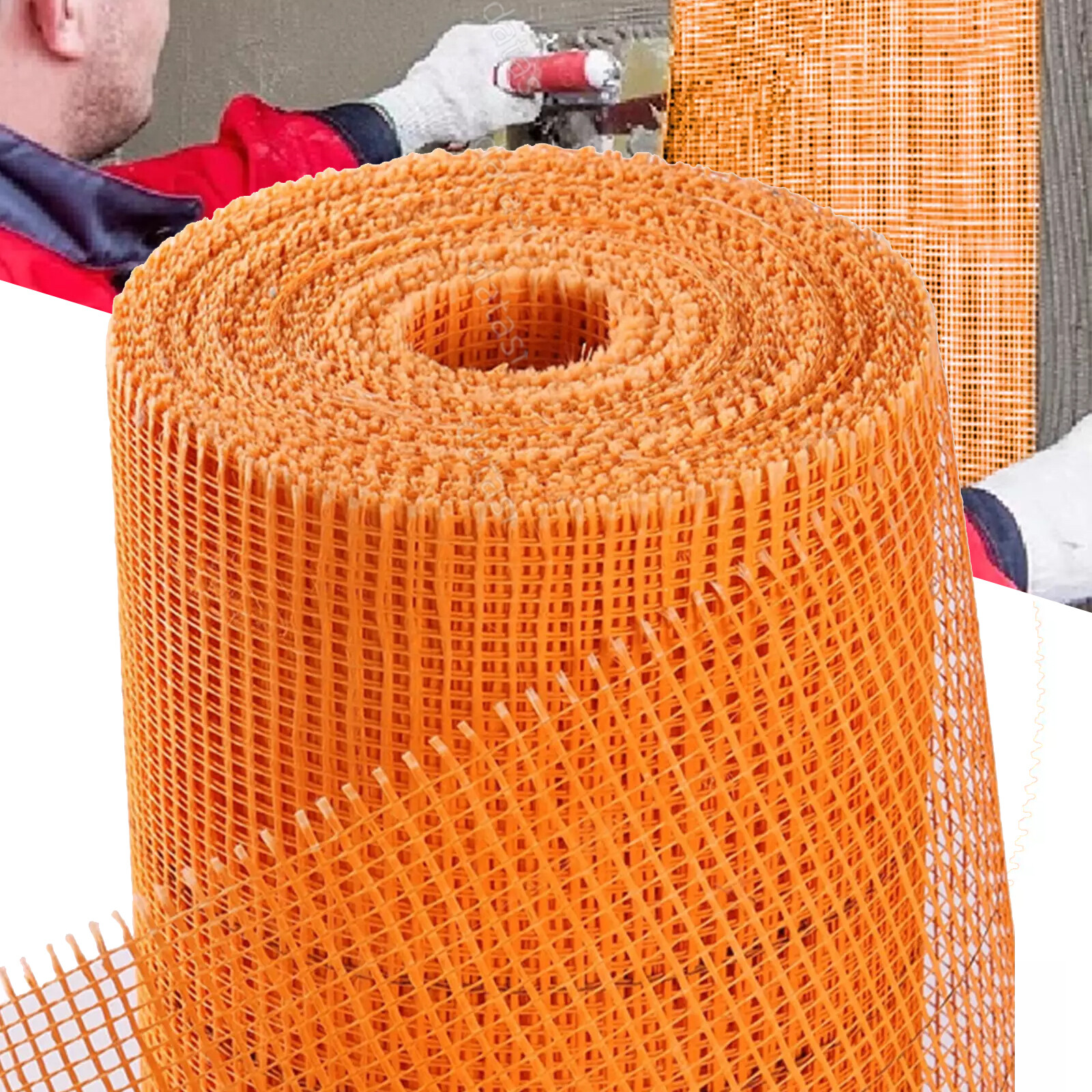 Tela de refuerzo tela de fibra de vidrio tela tela tela de yeso WDVS 50m rollo 165g 4 x 4mm