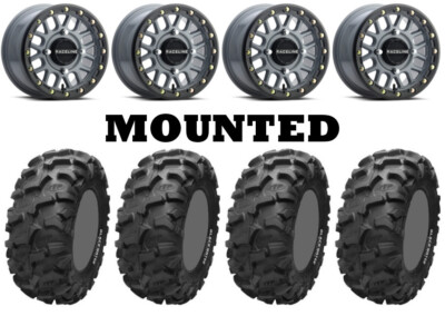 Kit 4 ITP Blackwater Evolution 28x9-14/28x11-14 on Podium Beadlock Gray 1KXP