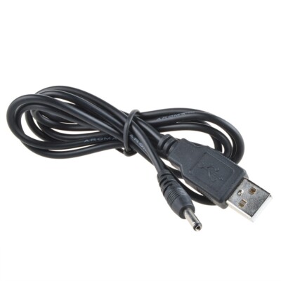 USB to 3.5mm 1.35mm Plug Tip Connector Notebook Tablet PC 5V DC Power Cord Cable