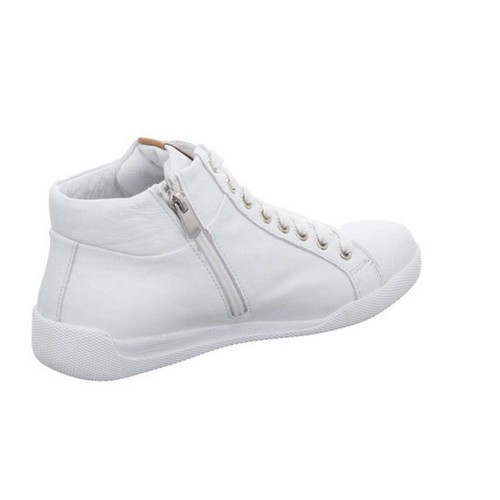 Andrea Conti Schnürstiefelette 0343619 534 Weiß Leder Stiefelette High Sneaker - Bild 4 von 5