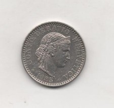 Moneta da 20 centesimi 1885 Svizzera - Rappen - CONFEDERATIO HELVETICA