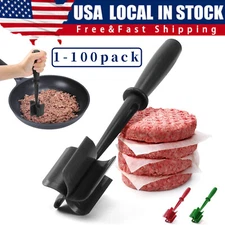Meat Hamburger Chopper Heat Resistant Utensil Ground Beef Potato Masher Spatula