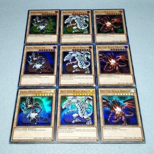 Yugioh Ultra Rare Blue Eyes White Dragon Dark Magician Red Eyes Black 9 Card Set