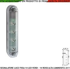 Semaforo 28 Led Bifronte Luce Verde e Rossa Da Parete 24 V Segnalazione Pericolo