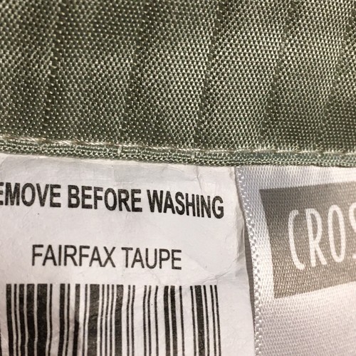Croscill Shower Curtain Fairfax Taupe Subtle Neutral Colors Shiny 72 x 72 in - Picture 3 of 10