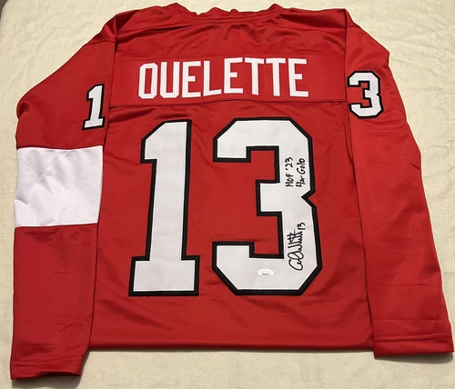 Caroline OUELETTE Auto Custom Signed Hockey Jersey JSA size XL certified