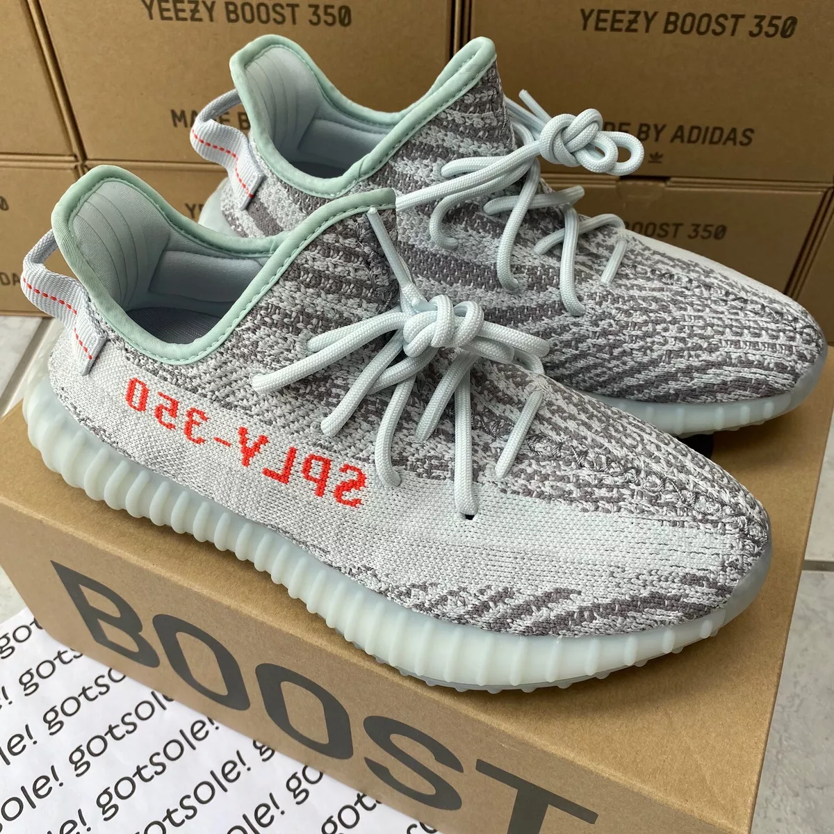 28.5 Yeezy Boost 350 V2 blue tint靴/シューズ