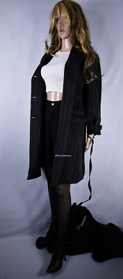 Vtg. 60% angora coat dress coat Dinomoda look feel cashmere silk mohair size S