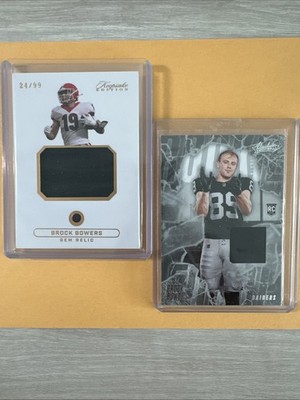 Brock Bowers Keepsake Edition Gem Relic 24/99-Panini RC Authentic Jersey  