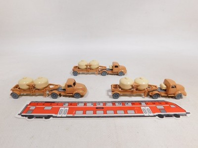 3x Wiking H0 1:87 Modell Zement Silo Sattelzug Magirus aus PMS NEUW #DX265-0,5