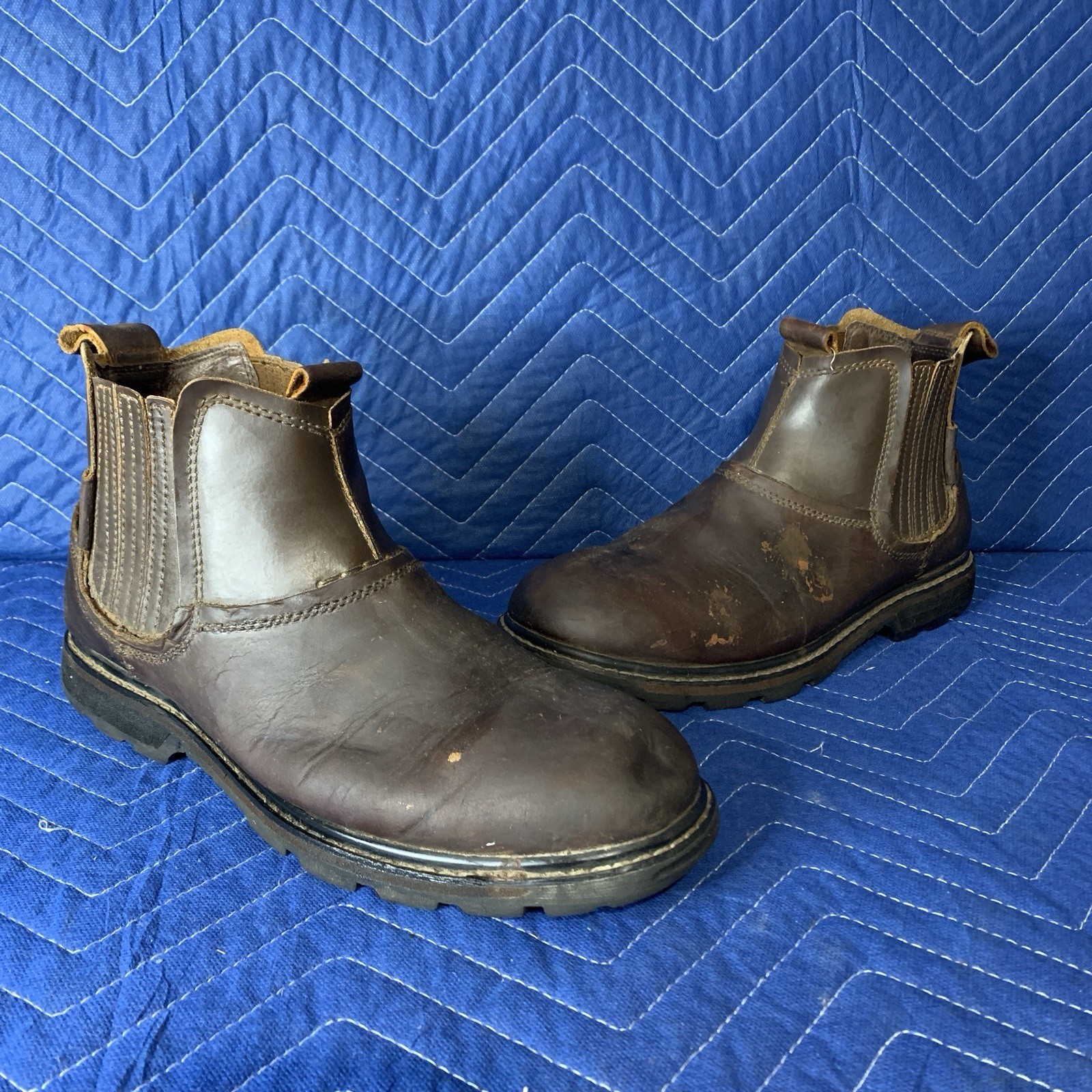 Relaxed Blaine Orsen Slipon Chelsea Brown Leather Sz 8.5 629