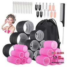 50-Piece Self-Grip Hair Rollers Set - Self-Grip for Long Medium Short Hair