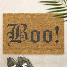 Boo! Brush Door Mat Front Door Mat Custom Printed First Home Gothic Gift