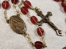 Vintage Rosary Prayer St Therese Of Lisieux Religious Christian Gift B92