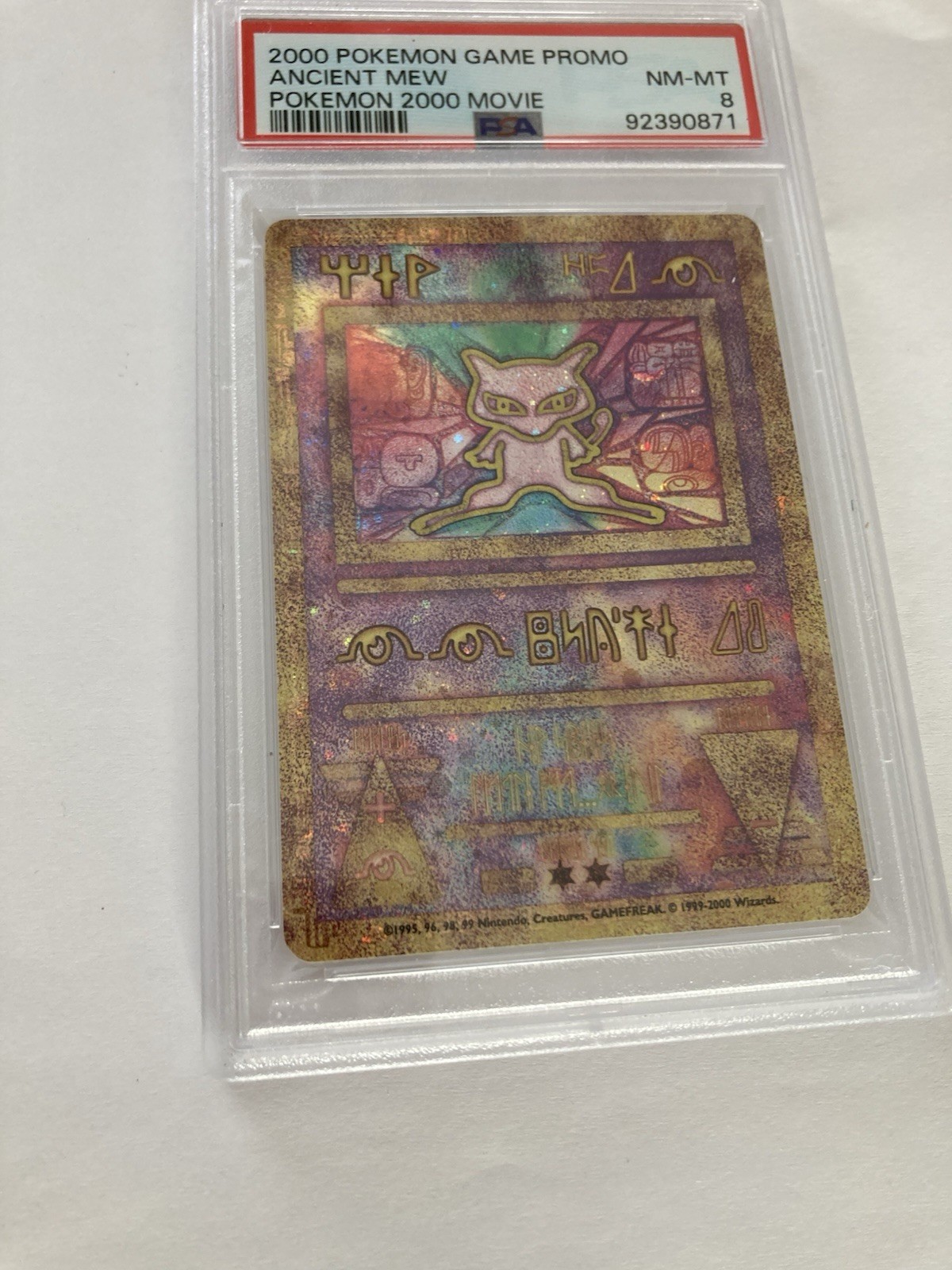 Pokemon 2000 Movie Ancient Mew Holo TCG PSA 8 NM-MT Mint Rare Game Promo