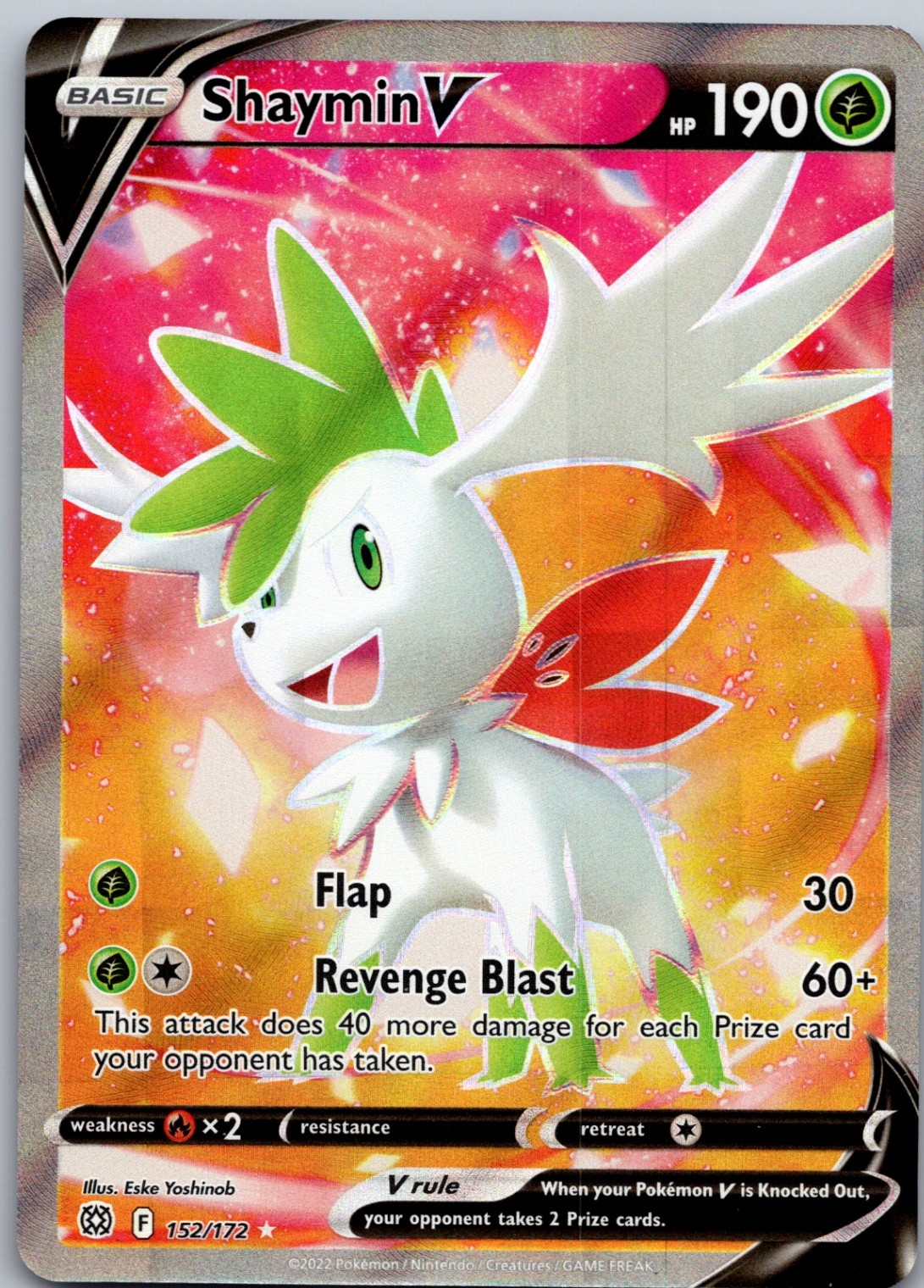 Shaymin V (Full Art) Ultra Rare SWSH09: Brilliant Stars 152/172 NM
