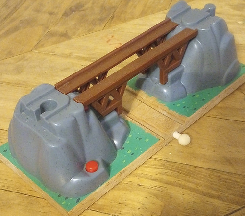 BRIO Wooden Bridge with Collapsing Feature Train Track Accessory