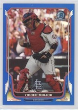 2014 Bowman Chrome Blue Refractor 250/250 Yadier Molina #60 i4v