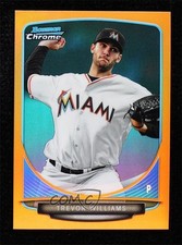 2013 Bowman Draft Picks Chrome Orange Refractor 20/25 Trevor Williams 7rd