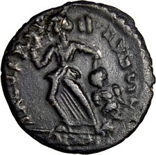 Arcadius AE Nummus Heraclea Mint Victory dragging Captive RIC 26c1 Choice GVF