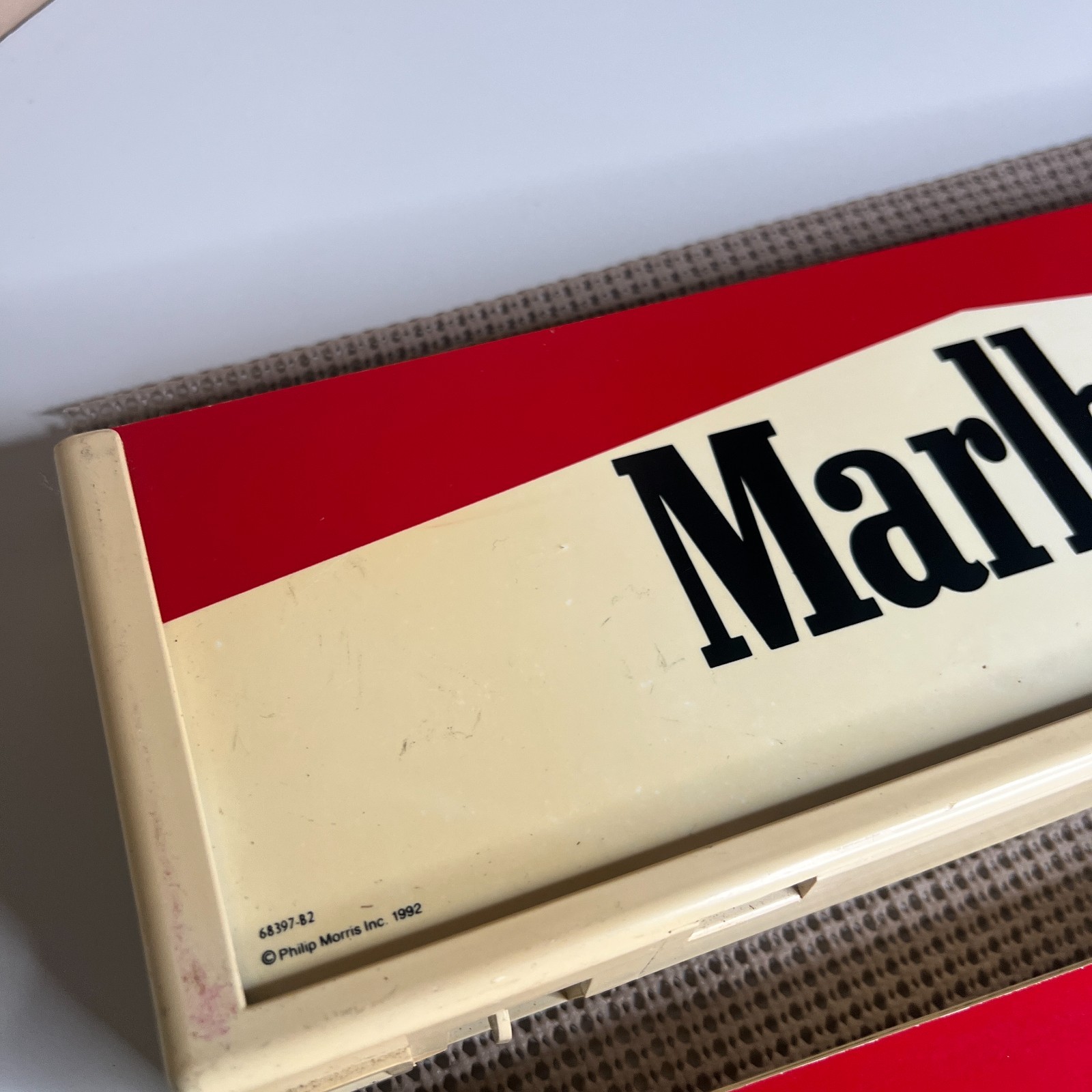 Set of 2 Vintage Marlboro Light Box Signs 1992 Philip Morris Store Display Tobac