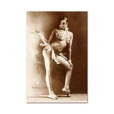 Josephine Baker In Her Banana Costume Antique Image 4x6 Art Paper Print
