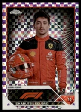2023 Topps Chrome Formula 1 Purple Checker Flag X-fractor Portrait Charles