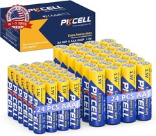 PKCELL AA Batteries & AAA Batteries 48 Count, Double A Triple A Combo Pack | 24