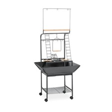 Prevue Parrot Play Stand with Wheels 59in Black Metal Bird Perch