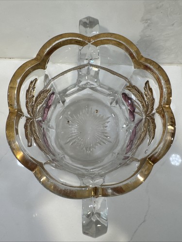 Vintage Northwood Mosser Glass Cherry and Cable Clear Ruby Sugar Bowl and Lid - Picture 5 of 7