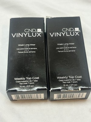 CND Vinylux Weekly Top Coat New In Box 15mL Each Lot Of Two