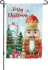 Merry Christmas Serious Nutcracker Red Delightchristmas Garden Flag 12X18 Inch D