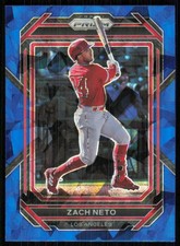 2023 Prizm Blue Cracked Ice Zach Neto #58