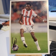 Eric Bocat Stoke City Hand Signed 7x5 bordered photo Autograph