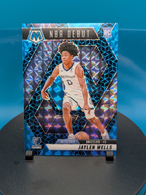 2024-25 Panini Mosaic - NBA Debut Jaylen Wells #260 Spectris Blue Mosaic...