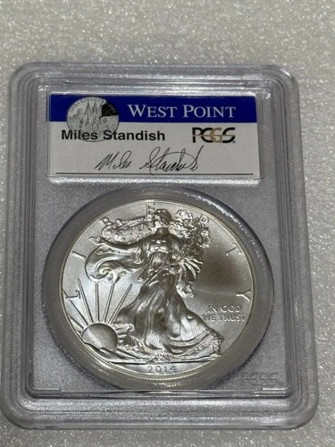 2014 (W) Silver Eagle PCGS MS69 ~~ FirstStrike West Point Mint ~~ Miles Standish